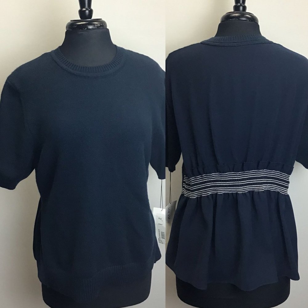 Adeam- Short Sleeve Sweater Front Top